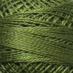 Soft Olive Green Solid / 8VAS188 Pearl Cotton Size 8 Balls