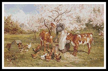 Feeding Time in the Orchard - #11233 / Artecy Cross Stitch