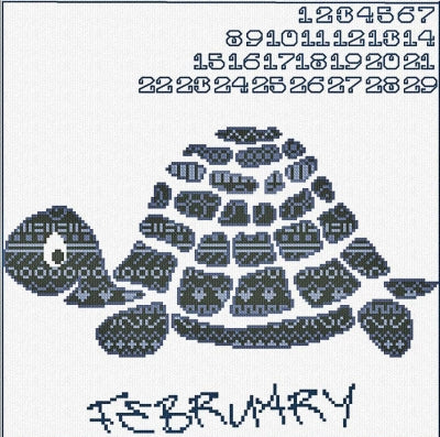 AAN Animal Calendar: February - Turtle / Alessandra Adelaide Needleworks