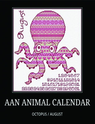 AAN Animal Calendar: August - Octopus / Alessandra Adelaide Needleworks