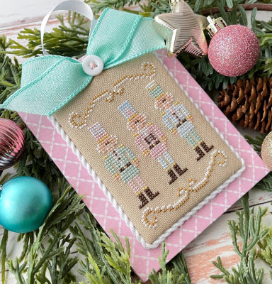 Nutcracker Trio (2/12) - Pastel Collection Ornaments / Country Cottage Needleworks