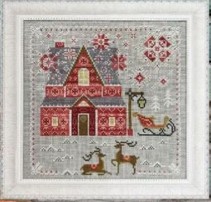 Santa's House (1/12) - Fabulous House Series / Cottage Garden Samplings / Pattern