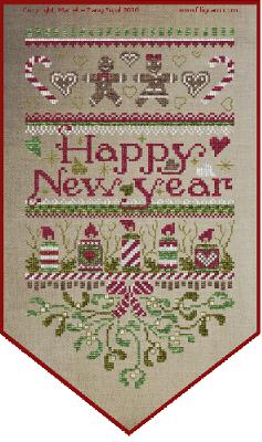Happy New Year Banner / Filigram