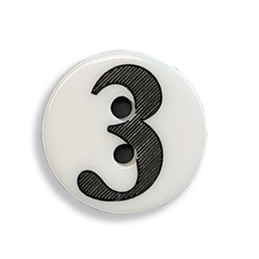 "3" Button (white) / JABC