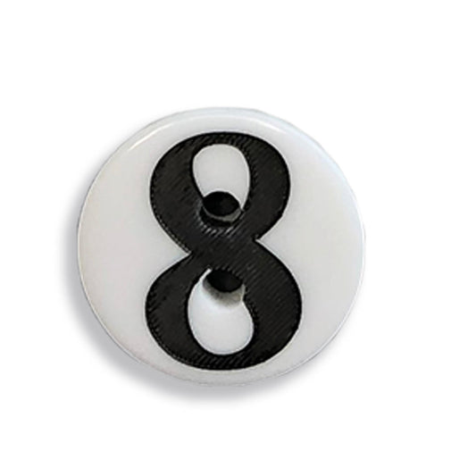 "8" Button (white) / JABC
