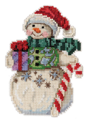 Snowman with Candy Cane (2021)  - Christmas / Jim Shore - Mill Hill
