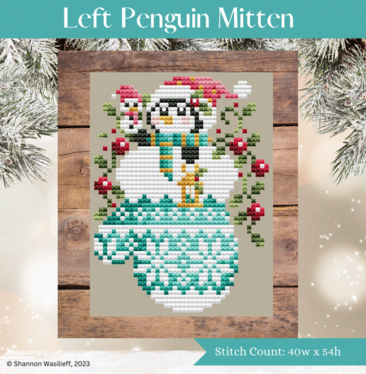 Left Penguin Mitten / Shannon Christine Designs / Pattern