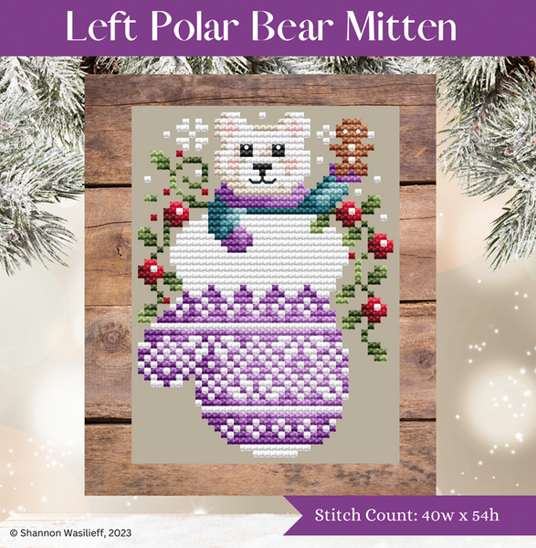 Left Polar Bear Mitten / Shannon Christine Designs
