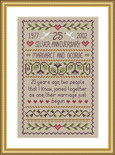 Silver Anniversary Sampler / Little Dove Designs