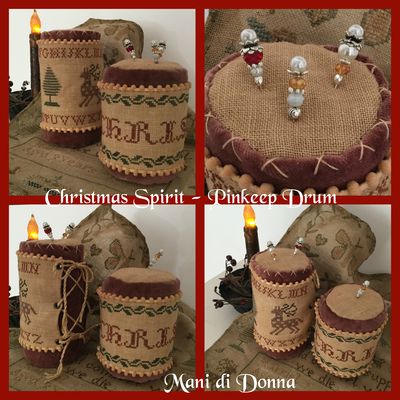 Christmas Spirit Drum Pinkeep / Mani di Donna