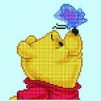 Winnie The Pooh with Butterfly / Diamond Dotz