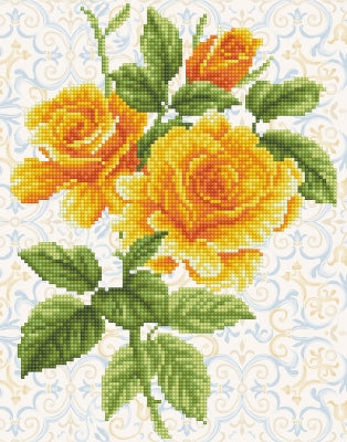 Yellow Rose Bouquet / Diamond Dotz