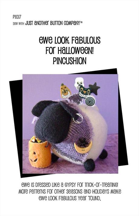Ewe Look Fabulous! for Halloween Pincushion PDF / Just Another Button Company