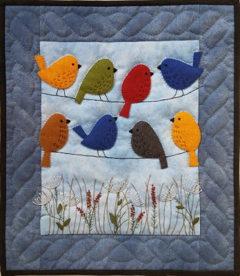 Birds on Wires Wall Quilt / Rachel's of Greenfield
