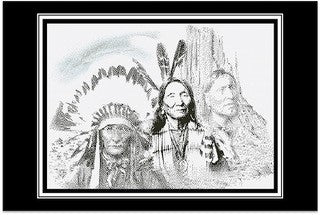 Native American - Pen and Ink Series / Ronnie Rowe Designs