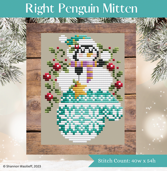 Right Penguin Mitten / Shannon Christine Designs / Pattern