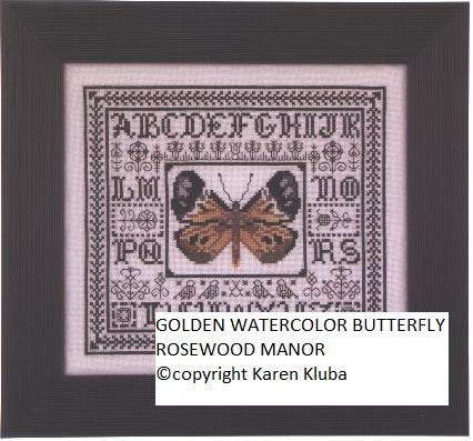 Golden Water Color Butterfly / Rosewood Manor