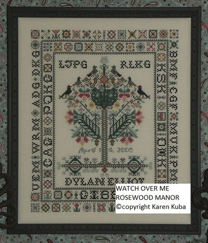 Watch Over Me Birth Sampler / Rosewood Manor