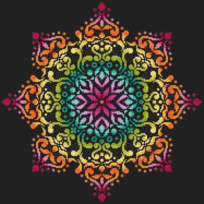 Rainbow Mandala 2 Full / Shannon Christine Designs