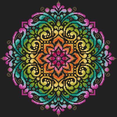 Rainbow Mandala Full / Shannon Christine Designs