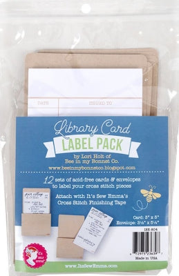 Library Card Label Pack (12) / It's Sew Emma