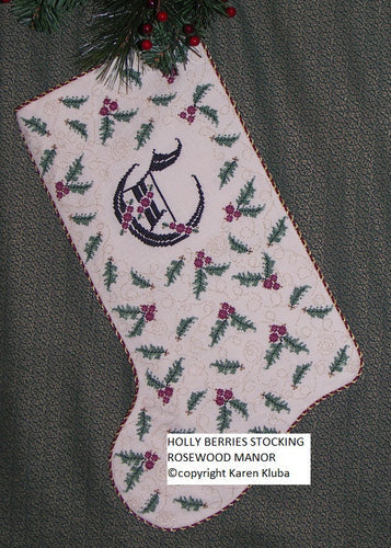 Holly Berries Stocking / Rosewood Manor