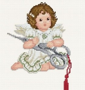 Stitching Angel with Scissors / Ellen Maurer-Stroh